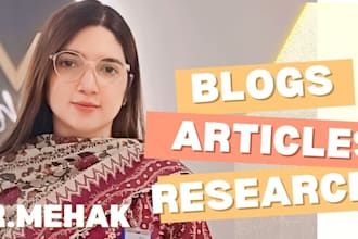 write medical , health blogs and manuscripts as doctor