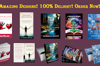 do stunning book cover front cover, back cover and spine