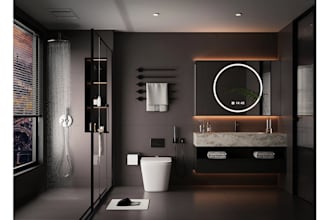 do 3d design for your bathroom interior