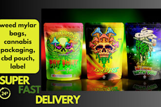 design weed mylar bags, cannabis packaging, cbd pouch, label