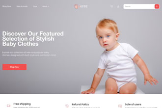 design baby clothing shopify store kid clothing kids toy website baby product