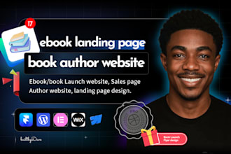 design your ebook website, book author website, book launch landing page design