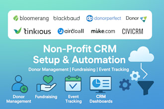 setup nonprofit crm blackbaud donorperfect, donorsnap civicrm  bloomerang zapier
