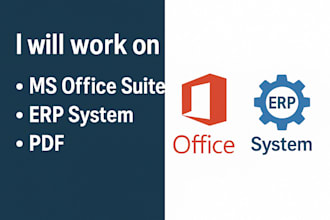provide ms office PDF and erp support