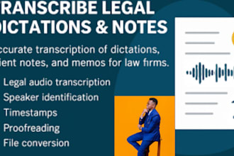 transcribe legal dictations and notes