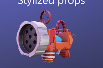 create stylized low poly 3d game props for unity or unreal