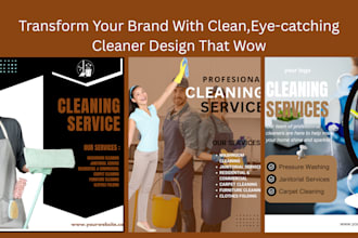 design eye catching flyers for plumbing services, and cleaning businesses