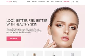do skincare shopify store beauty spa website  cosmetics store makeup website