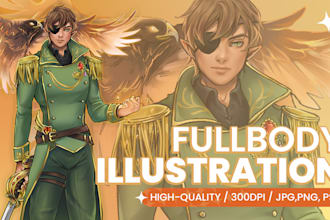 draw your character in an stunning fullbody style