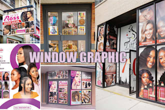 do stunning window graphics, shopfront, design