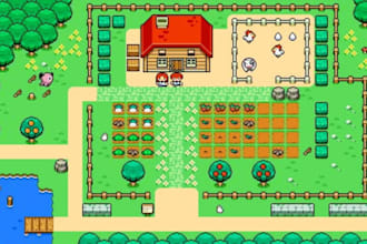 create pixel tileset, pixel art background,sprite sheet game,game asset