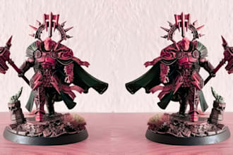 sculpt 3d character, action figure, warhammer40k, star wars for 3d printing