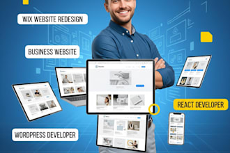 custom wix website redesign  business, e commerce, wordpress