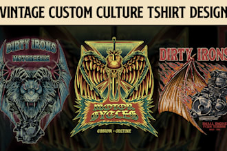 do vintage oldschool classic custom motorcycle tshirt design
