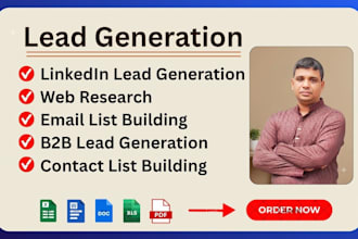 do b2b lead generation, linkedin lead generation, and email list building