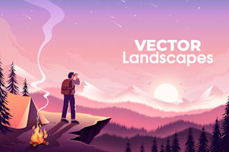 create stunning vector landscapes and backgrounds