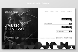 design, build a professional bandzoogle website,  store, nationbuilder website