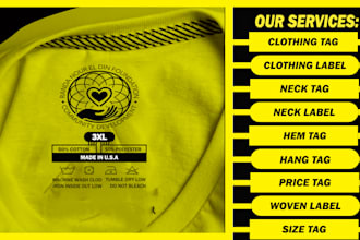 design clothing tags, hang tag ,neck tag and clothing labels