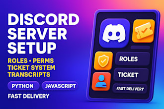 set up your discord server roles channels permissions and ticket system