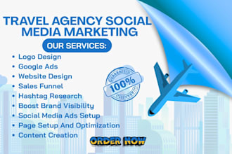be your travel agency social media marketing manager for tourism services
