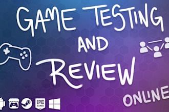playtest and provide quality feedback for multiplayer games