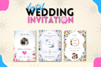 create a beautiful and stylish digital indian wedding invitation card