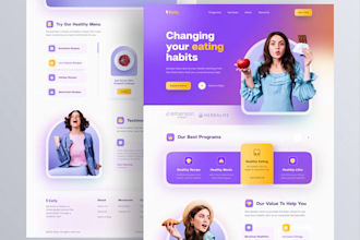 design nutritional website, ai calorie website ai meal planning tracking website