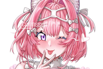 draw vtuber, anime fanarts and gacha illustrations