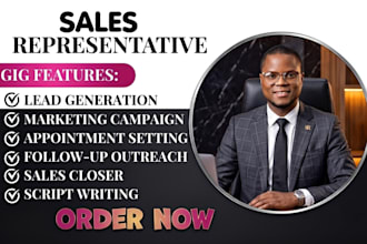 be your sales representative salesperson sales agent sales closer b2b sales lead