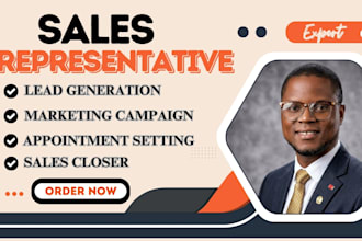 be your sales representative salesperson sales agent sales closer b2b sales lead