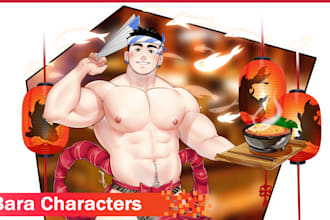 character desing bara muscle