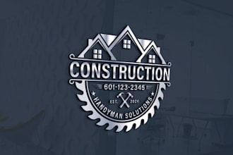 design unique wooden and handyman logo design
