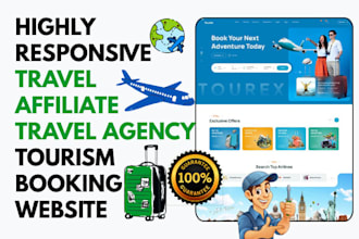 design travel affiliate travel agency vacation tourism holiday booking website