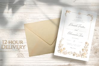 design elegant wedding invitation, birthday invites, save the date