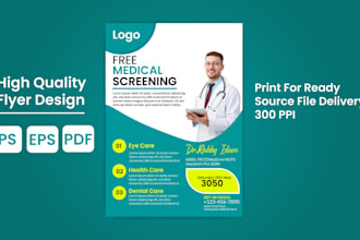 design medical, healthcare and pharmacy flyer