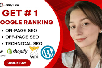 do seo optimization of your wordpress, wix squarespace and shopify website rank