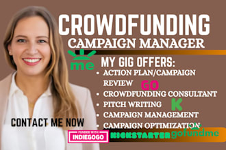 be crowdfunding campaign manager crowdfunding consultant fundraiser kickstarter