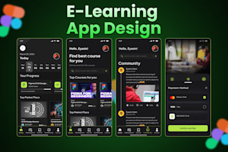 design intuitive mobile app UI UX in figma, app ui ux design, prototyping
