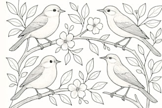 make intricate black and white art clean vector silhouette line illustration
