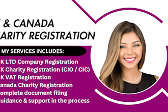 register your UK charity UK ltd canada charity vat registration cic cio