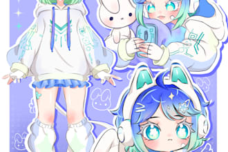 custom vtuber and oc character design
