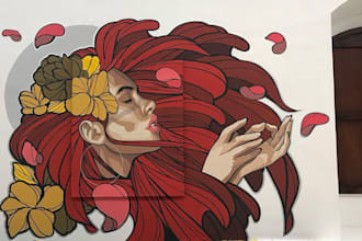create premium wall mural painting wallpaper for living or office room
