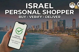 be your personal assistant and shopper in israel