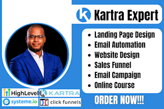 kartra landing page website sales funnel online course webinar membership funnel