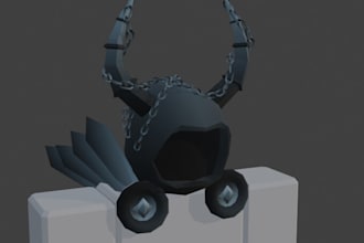 create 3d ugc roblox model, roblox hair, chain, hat, backpacks, clothes, items