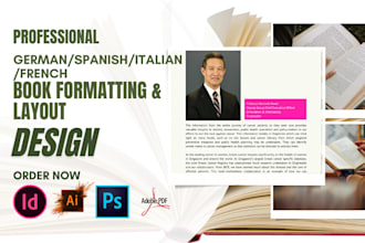 format, design spanish book german dutch ebook french italian book formatting kd