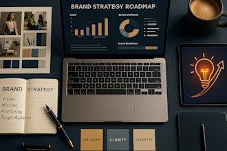 create your brand marketing strategy, story, persona, mission vision statement