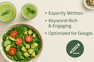 create health and nutrition content and diet plans