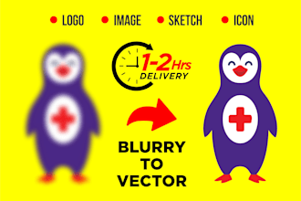 turn your logo or sketch into clean print ready vector