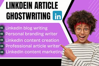 ghostwrite proffesional linkedin post content article social media copywriter